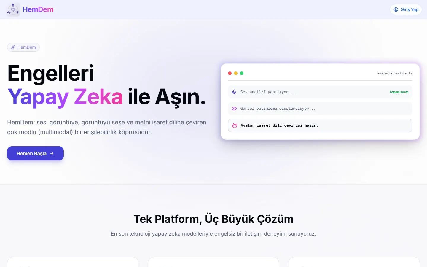 HemDem: Ana sayfa